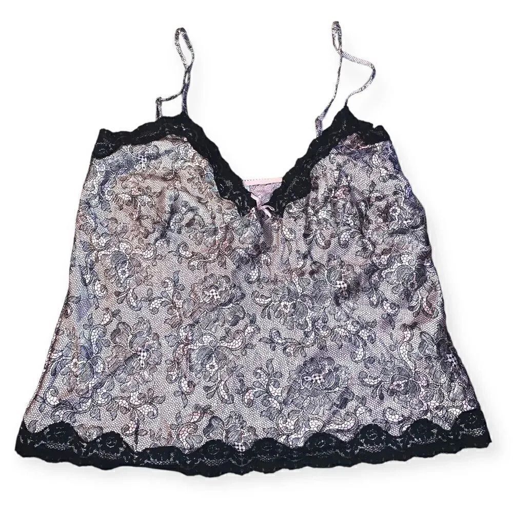Y2k lace bow cami Deadstock